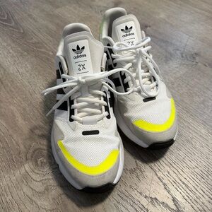 adidas White and Yellow Athletic Shoes